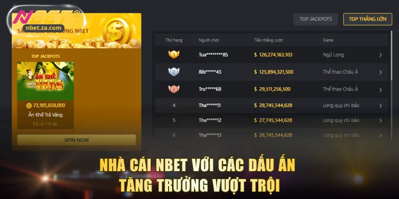 Nhà cái NBET với các dấu ấn tăng trưởng vượt trội